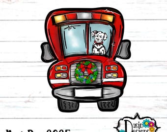 Fire Truck PNG, Front of Fire Truck Hand Drawn, Truck Badge