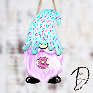 Donut Gnome PNG, Gnome PNG, Birthday Gnome