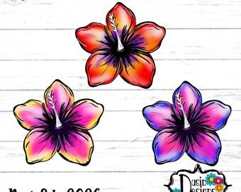 Tropical Flower PNG, Hawaiian Flower Png, Summer Flower PNG, Bright Colored Flower Png