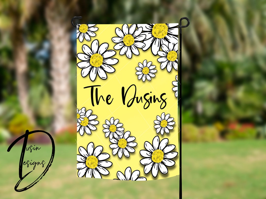 Garden Flag PNG, Daisy Png, Daisy Garden Flag, Colorful Garden Flag Etsy