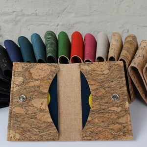 Tarjetero de corcho/tarjetero a presión/tarjetero de visita/cartera para tarjetas