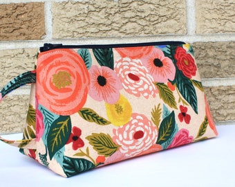 Rifle Paper Co Zippered Bag/Toiletry Bag/Makeup Bag