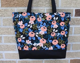 Floral Tote Bag/Market Bag/ Rifle Paper Co. Tote Bag