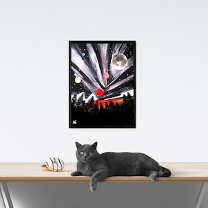 Original Painting on Canvas &quot;Another World&quot; by Alfred Fox
