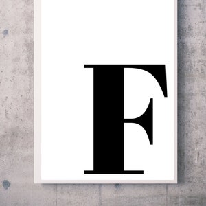Matrimonio / Letra F / Imprimible / Rústico / Arte de pared / Casa de campo / Dormitorio / Baño / Oficina / Dormitorio / Impresión digital / Impresión descargable