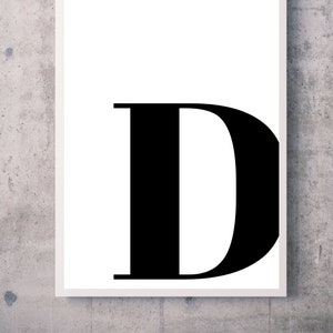 Matrimonio / Letra D / Imprimible / Rústico / Arte de pared / Casa de campo / Dormitorio / Baño / Oficina / Dormitorio / Impresión digital / Impresión descargable