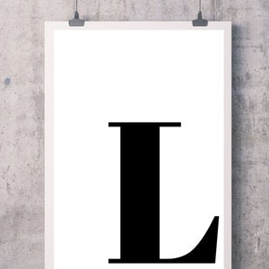 Matrimonio / Letra L / Imprimible / Rústico / Arte de pared / Casa de campo / Dormitorio / Baño / Oficina / Dormitorio / Impresión digital / Impresión descargable
