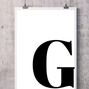 Matrimonio / Letra G / Imprimible / Rústico / Arte de pared / Casa de campo / Dormitorio / Baño / Oficina / Dormitorio / Impresión digital / Impresión descargable