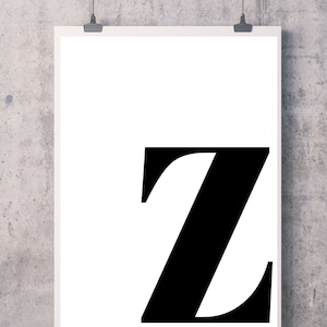 Matrimonio / Letra Z / Imprimible / Rústico / Arte de pared / Casa de campo / Dormitorio / Baño / Oficina / Dormitorio / Impresión digital / Impresión descargable