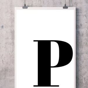 Matrimonio / Letra P / Imprimible / Rústico / Arte de pared / Casa de campo / Dormitorio / Baño / Oficina / Dormitorio / Impresión digital / Impresión descargable