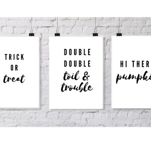 Halloween | Fall | Set | Printable | Rustic | Wall Art | Farmhouse | Living Room | Entryway