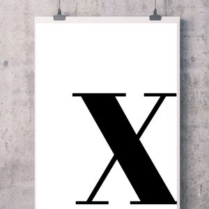 Matrimonio / Letra X / Imprimible / Rústico / Arte de pared / Casa de campo / Dormitorio / Baño / Oficina / Dormitorio / Impresión digital / Impresión descargable