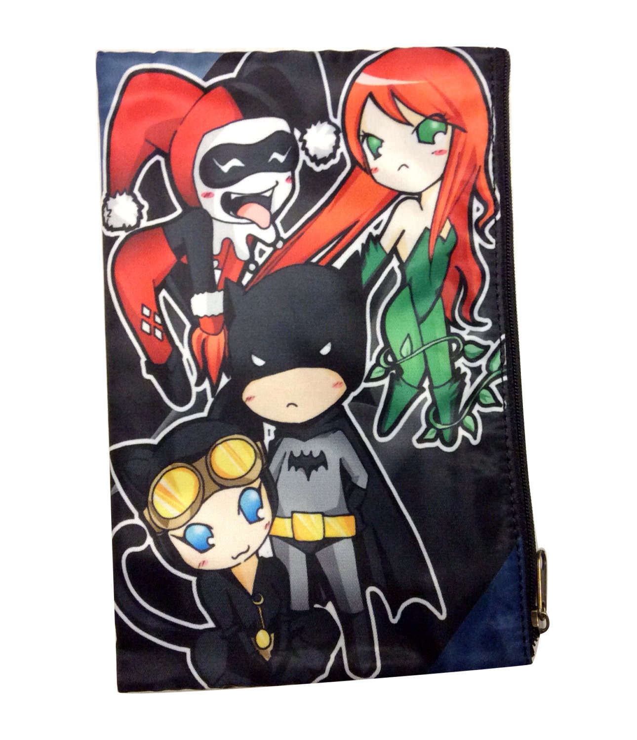 Chibi Batman catwoman harley Quinn Poision Ivy cosmetic | Etsy