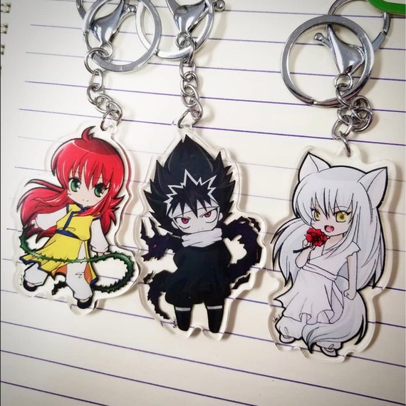 Yu Yu Hakusho Yoko Kurama Diamond Acrylic Key Chain Anime Manga NEW