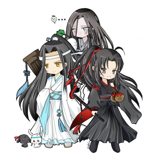 the Untamed Grandmaster of demonic cultivation Wei Wu Xian Lan Zhan 3 inch vinyl plastic Sticker