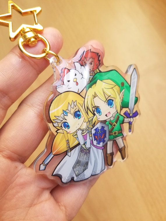 Zelda Link Gannon Chicken 2.5 Inch Acrylic Keychain Double