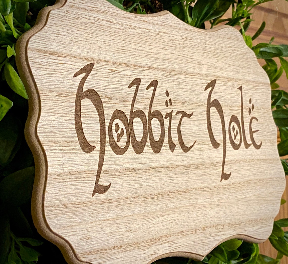 Scratch and Dent Sale Hobbit Hole...engraved Sign. Nice Gift Etsy