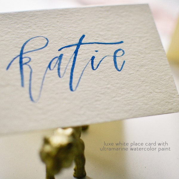 Watercolor Modern Calligraphy Place Cards | Custom | Escort Cards | Special Events | Wedding | Rehearsal Dinner | Rustic | Personalized