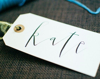Modern Calligraphy Personalized Gift Tags | Place Cards | Escort Cards | Rustic | Hang Tags | Wedding | Bridal Party | Manila | Dinner