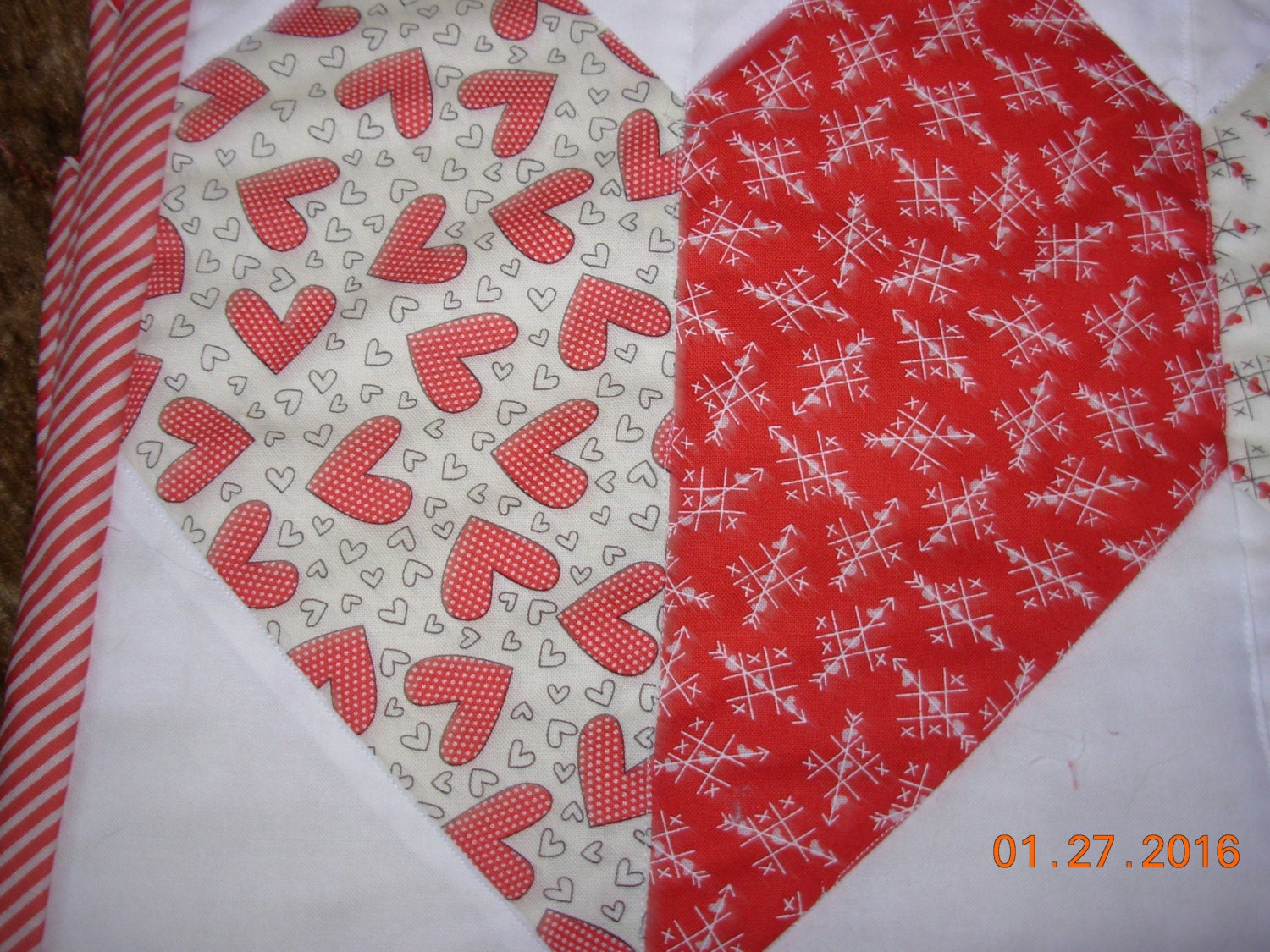 Valentine Heart Quilt Quilt Valentine Heart Heart Valentine Etsy
