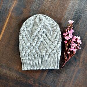 INSTANT DOWNLOAD PDF Knitting Pattern for Women's Aran Hat With Cables ...