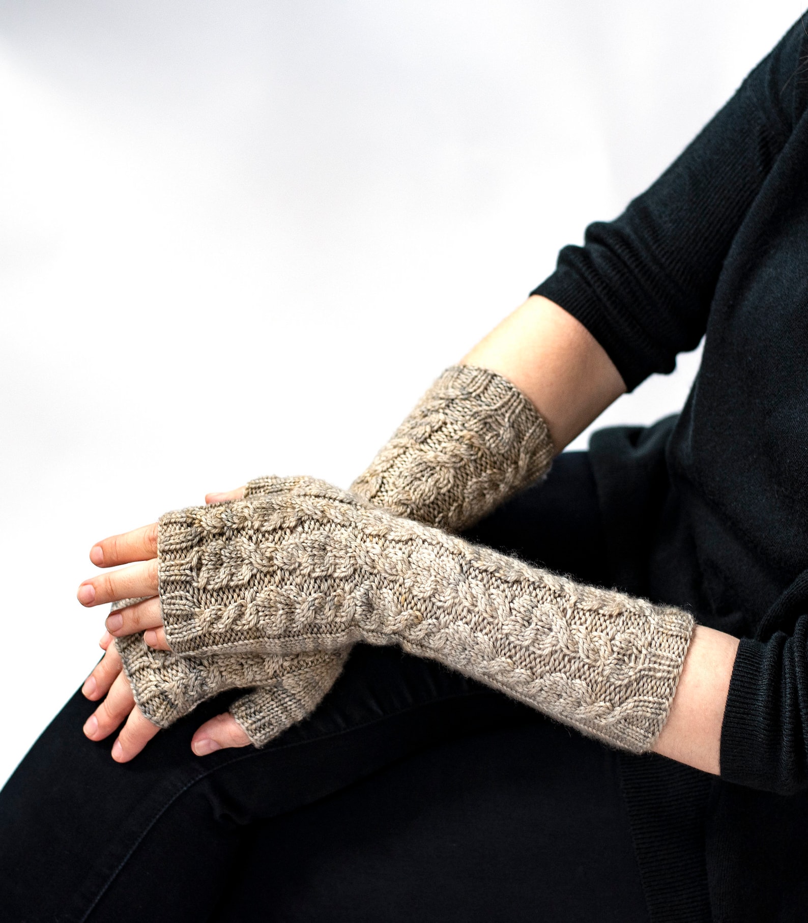 INSTANT DOWNLOAD PDF Knitting Pattern for Cable Stitch Fingerless ...