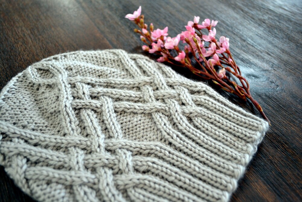 INSTANT DOWNLOAD PDF Knitting Pattern for Women's Aran Hat With Cables ...