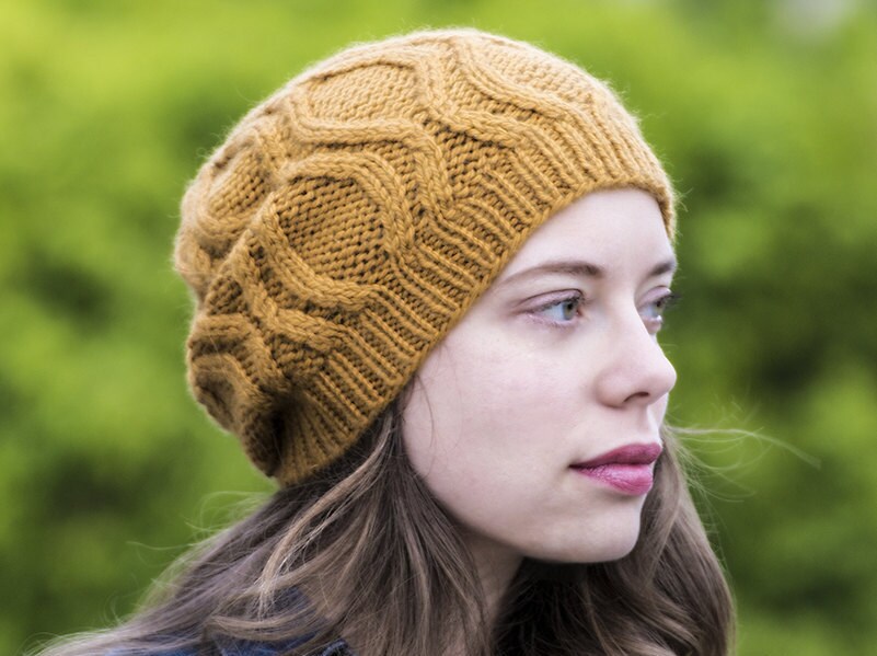 INSTANT DOWNLOAD PDF Knitting Pattern for Women's Aran Hat With Cables ...