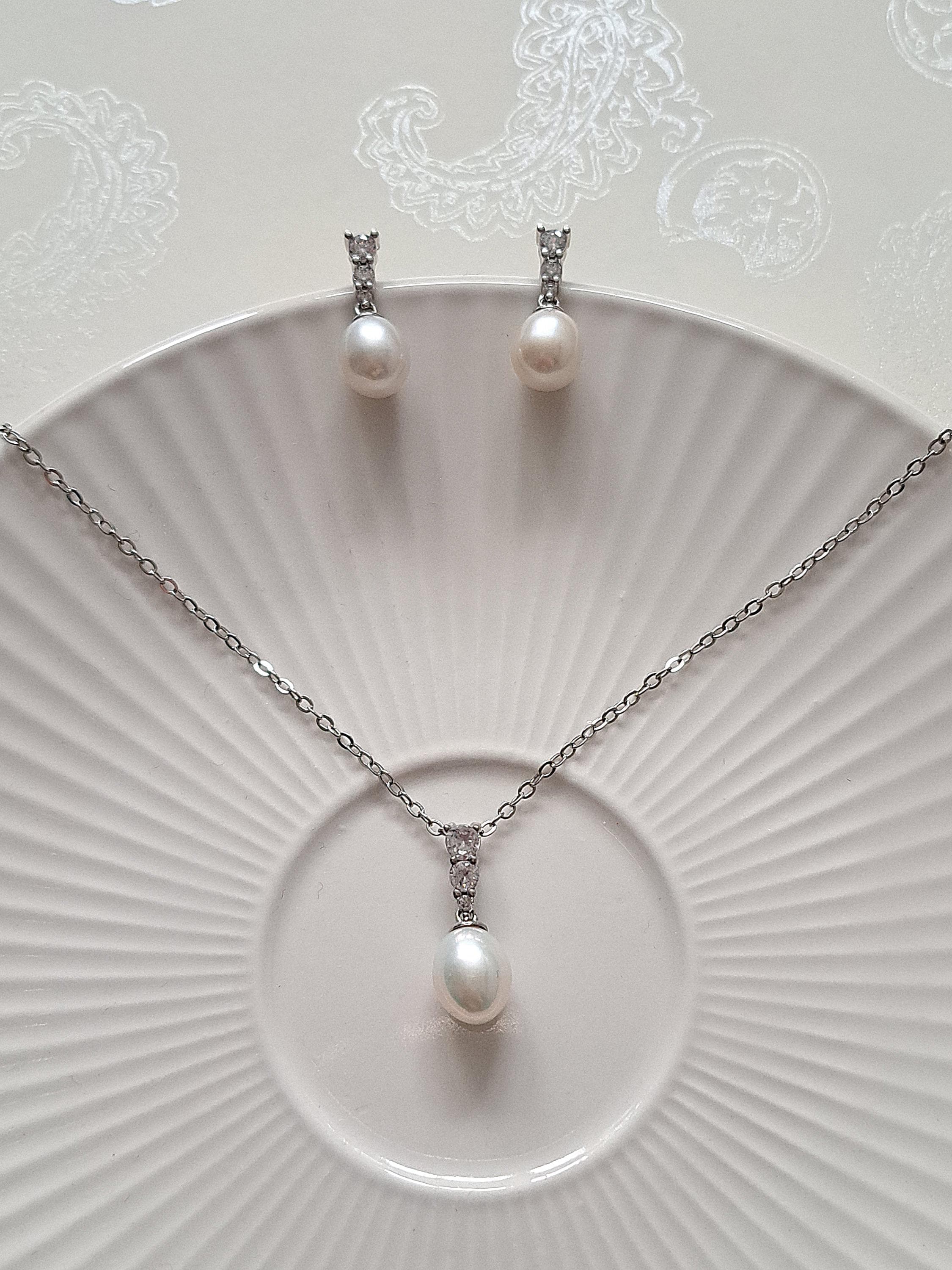 Set Di Gioielli In Argento Placcato Cz Per Matrimonio Bollywood Indiano - Foto 2