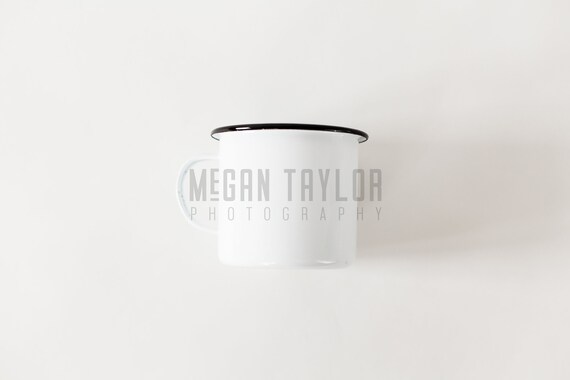 Styled Stock Photography White Farmhouse Coffee Mug Mockup File