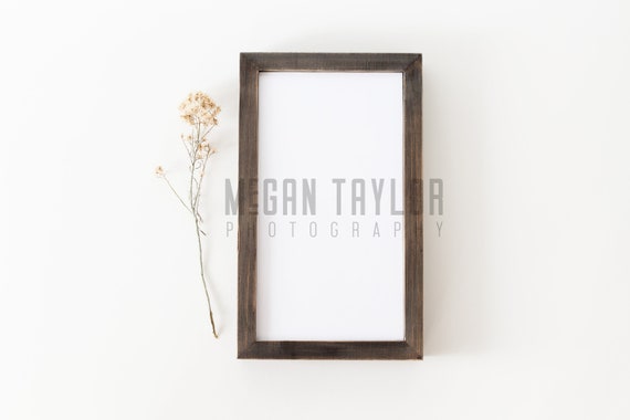 Styled Stock Photography Wood Frame Mockup File Vertical Wood