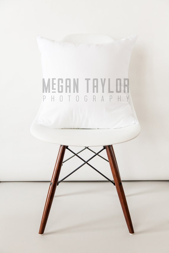 Styled Stock Photography White Square Pillow Mockup File White