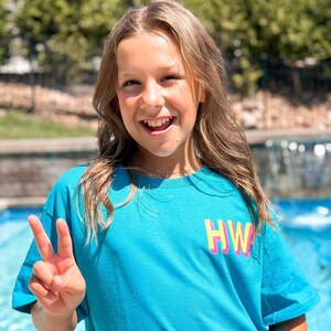 NEON Shadow Block Monogram Sweatshirt | Personalized Shirt | Dance Gift | Sister Gift | Dance Recital Gift | Birthday Gift | Sorority Gift