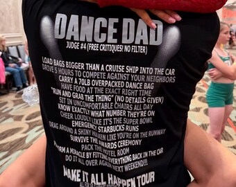 Camiseta de la gira de Dance Dad / Camiseta de Dance Dad / Regalo para papá / Camiseta personalizada de Dance Dad / Regalo para Dance Dad / Dance Dad