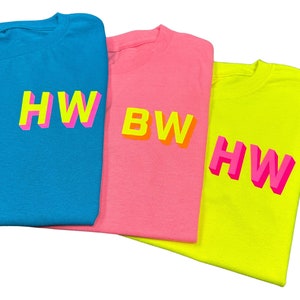 NEON Shadow Block Monogram Sweatshirt | Personalized Shirt | Dance Gift | Sister Gift | Dance Recital Gift | Birthday Gift | Sorority Gift
