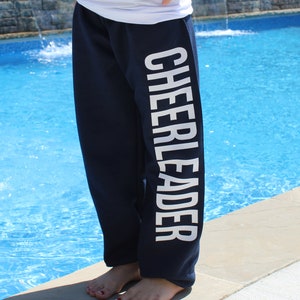 UNISEX Personalized Fleece Sweatpants  - Tumbler - Gymnast - Dancer - Soccer - Cheerleader -Custom Print!  Glitter or Non-Glitter