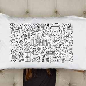 Color me Merry Christmas Pillow Case | Slumber Party | Sleepover Gifts | Christmas Activity | Party Favor | Craft Project | Holiday