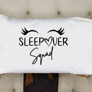 Sleepover Squad Pillow Case | Slumber Party | Sleepover Gifts | Sleepover Activity | Party Favor | Craft Project
