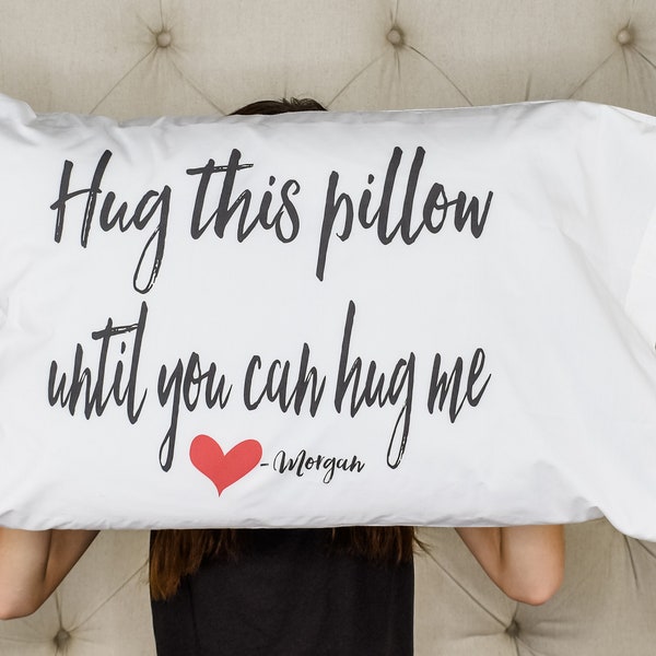 Long distance relationship Gift Pillow case Boyfriend Love Friendship Friend I miss you gift If you miss me hug this pillow l Missing gift