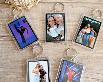 Custom Photo Gift | Custom Photo Keyring | Customizable Photo Gift for Him/Her | Memory Keepsake Key Chain | Custom Keychain | Besties Gift
