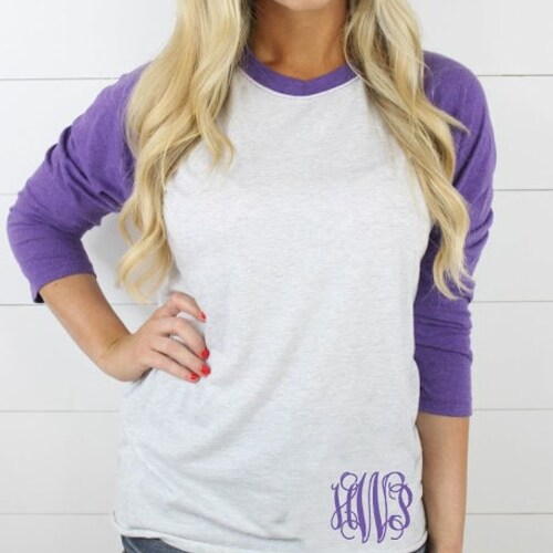 monogrammed baseball t shirt