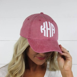 Vintage Baseball Cap, Monogrammed Baseball Cap, Monogrammed Cap, Vintage Personalized Hat. Tuck Away Lather Strap, Antique Brass Buckle,GIft