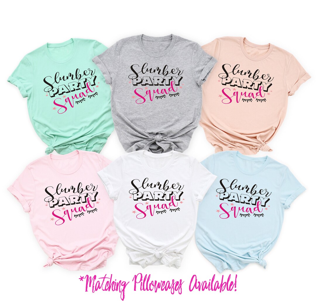 Slumber Party Squad Pajama Set Slumber Party Shirt Sleepover Shirt ...