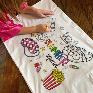Color me Slumber Squad Pillow Case | Slumber Party | Sleepover Gifts | Sleepover Activity | Party Favor | Craft Project