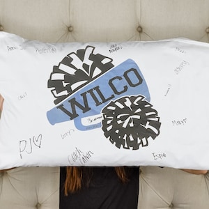 Cheer Pillowcase Keepsake | Cheer Pillowcase Gift | Cheer Gift | Cheer Team Gift | Personalized Cheer Gift | Signature Pillowcase