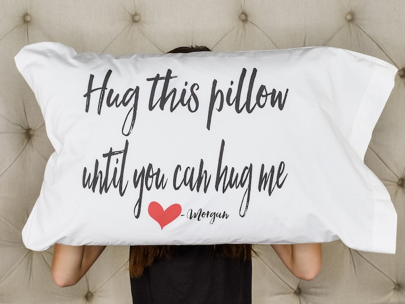 Long Distance Relationship Gift Pillow Case Boyfriend Love Etsy