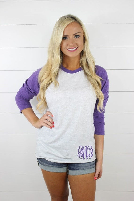 Monogrammed baseball t shirt discount