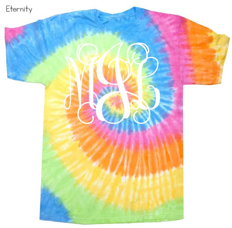 Monogram Tie Dye Shirt Bridesmaid Sorority Gift Short - Etsy