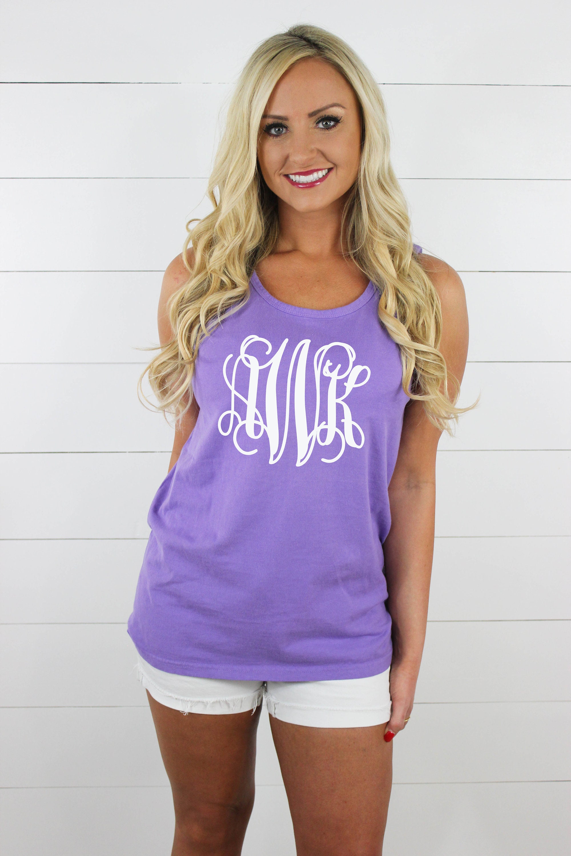 Unisex Tank Comfort Colors Monogram Tank, Tank, Comfort Colors, monog…