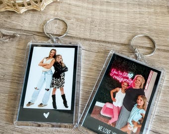 Custom Photo Gift | Custom Photo Keyring | Customizable Photo Gift for Him/Her | Memory Keepsake Key Chain | Custom Keychain | Besties Gift